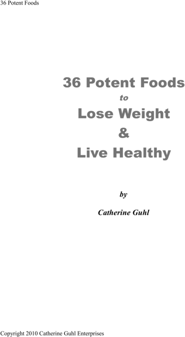 Product picture 36 Potent Foods